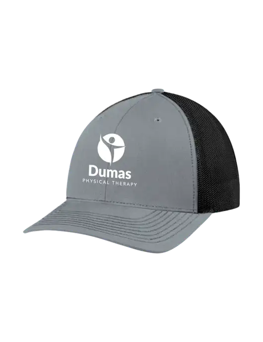 Richardson Adjustable Snapback Original 112 Trucker Cap Heather Grey w/Black Mesh w/Dumas Logo