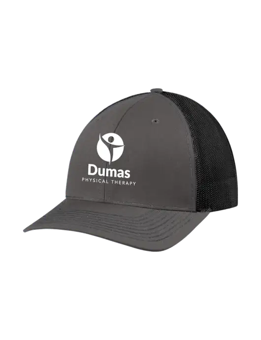 Richardson Adjustable Snapback Original 112 Trucker Cap Dark Grey w/Black Mesh w/Dumas Logo