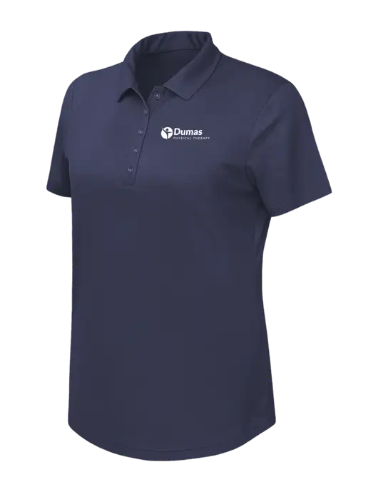 Callaway Womens Birdseye Navy Polo w/Dumas Logo