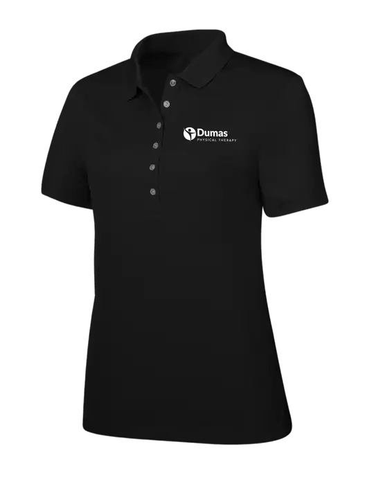 Callaway Womens Ottoman Black Polo w/Dumas Logo