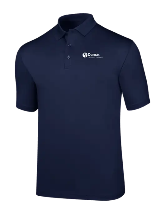 Callaway Opti-Dri Navy Chev Polo w/Dumas Logo