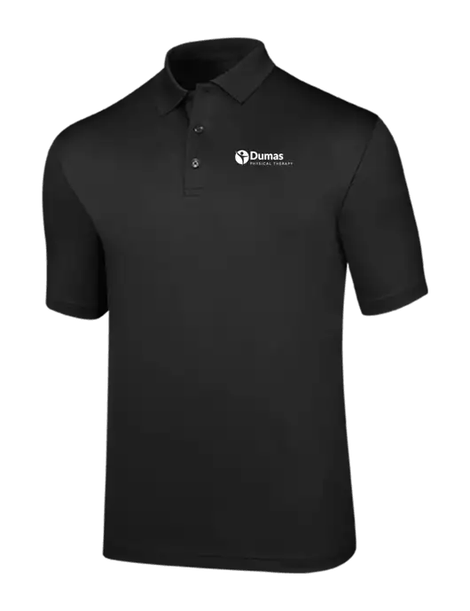Callaway Opti-Dri Black Chev Polo w/Dumas Logo