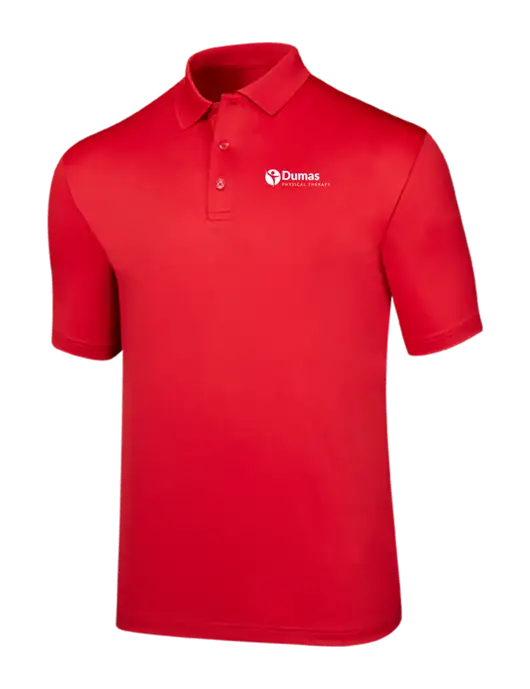 Callaway Opti-Dri Red Chev Polo w/Dumas Logo