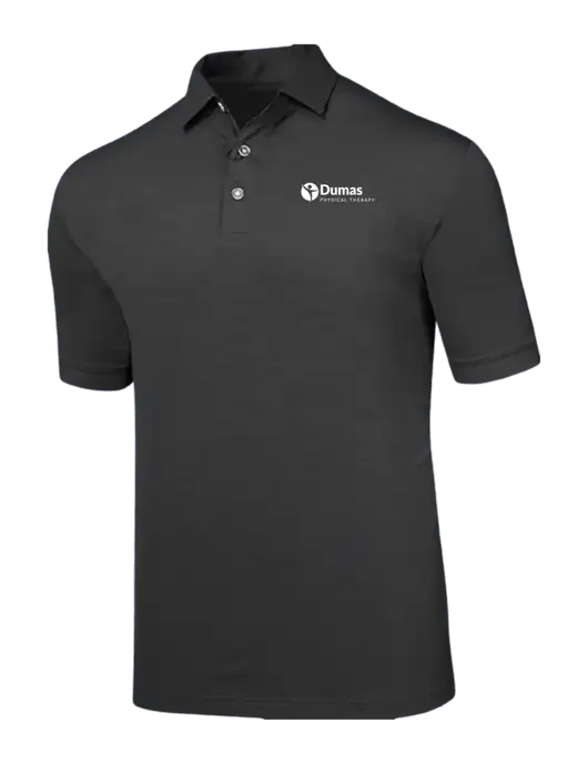 Callaway Black Fashion Tonal Polo w/Dumas Logo