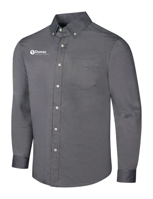 Dark Grey SuperPro Oxford Shirt w/Dumas Logo