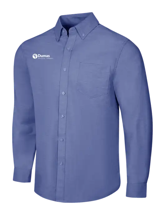 Navy SuperPro Oxford Shirt w/Dumas Logo