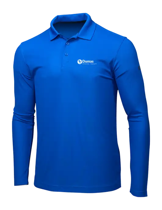 OGIO Royal Blue Caliber 2.0 Long Sleeve Polo w/Dumas Logo