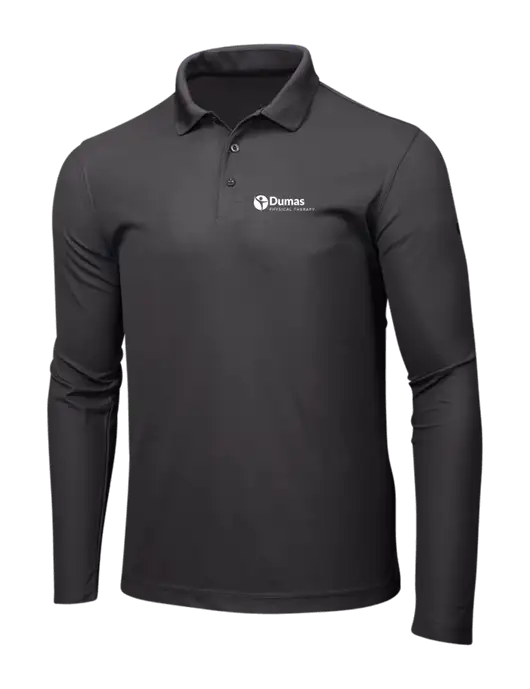 OGIO Charcoal Grey Caliber 2.0 Long Sleeve Polo w/Dumas Logo