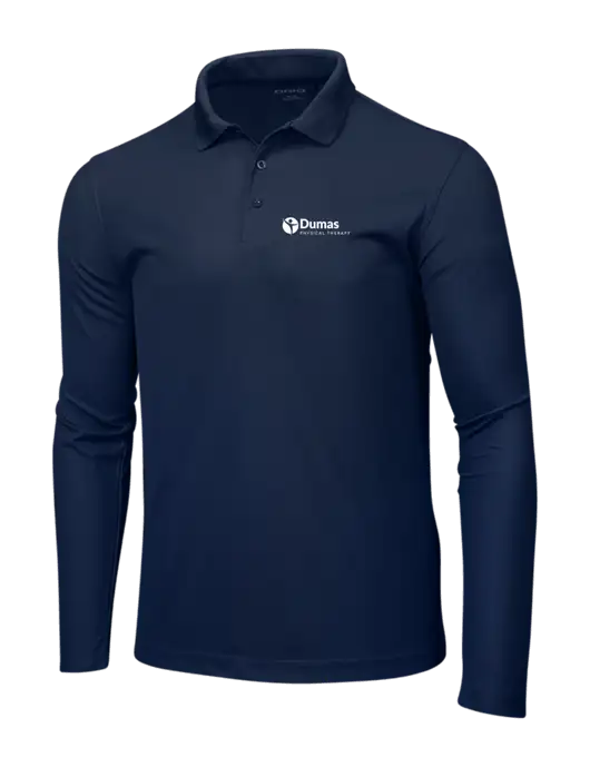 OGIO Navy Caliber 2.0 Long Sleeve Polo w/Dumas Logo
