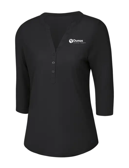 OGIO Blacktop Jewel Henley w/Dumas Logo