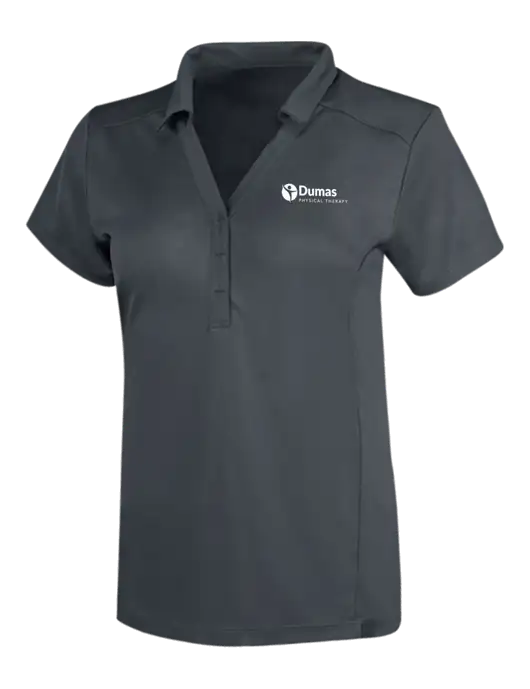 OGIO Dark Grey Womens Framework Polo w/Dumas Logo