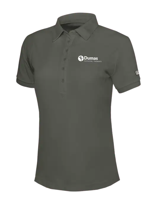 OGIO Womens Medium Grey Jewel Polo w/Dumas Logo