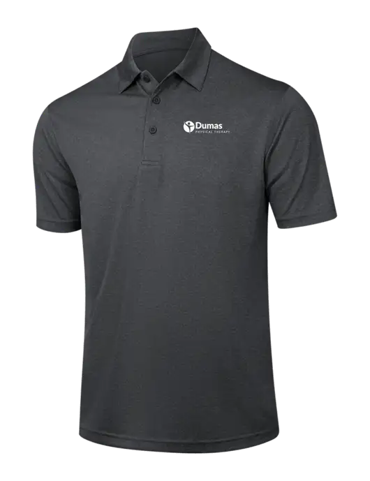 Dark Grey Heather Contender Polo w/Dumas Logo