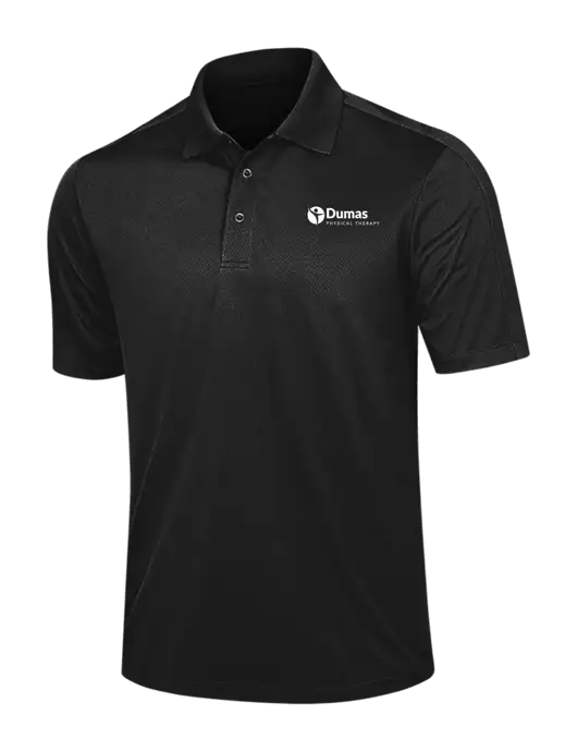 Black Diamond Textured Jacquard Polo w/Dumas Logo