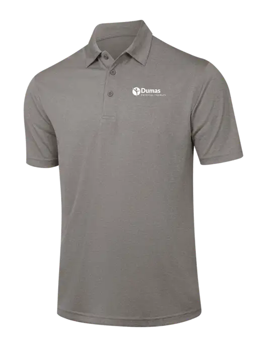 Medium Grey Heather Contender Polo w/Dumas Logo