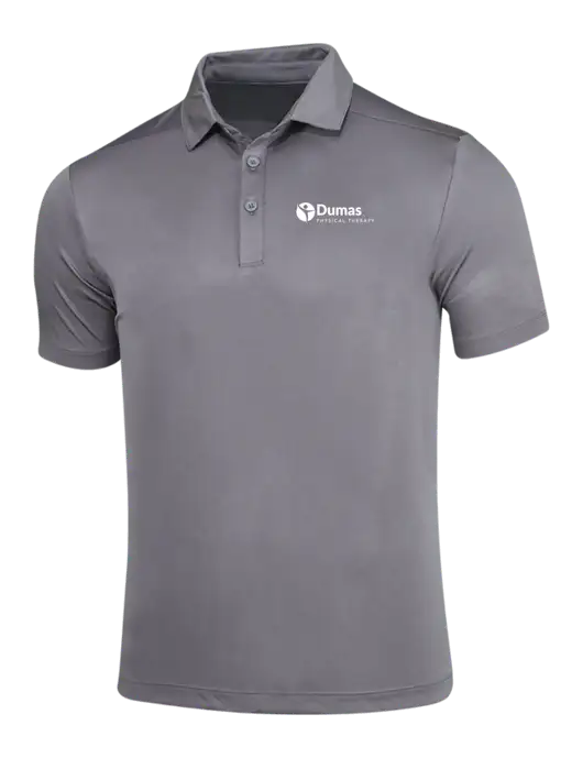 Dark Smoke Grey Posi-UV Pro Polo w/Dumas Logo