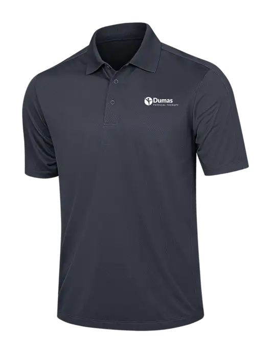 Dark Grey Diamond Textured Jacquard Polo w/Dumas Logo