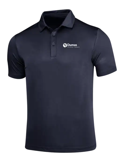 Navy Posi-UV Pro Polo w/Dumas Logo