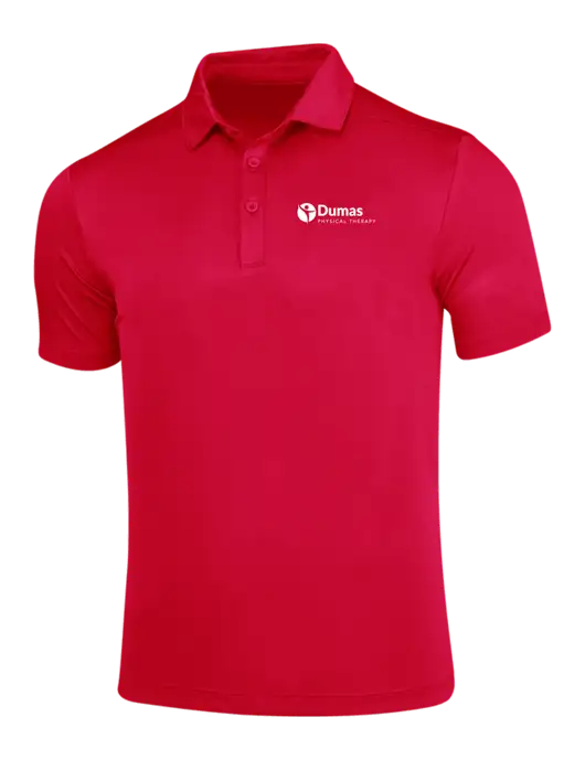 True Red Posi-UV Pro Polo w/Dumas Logo