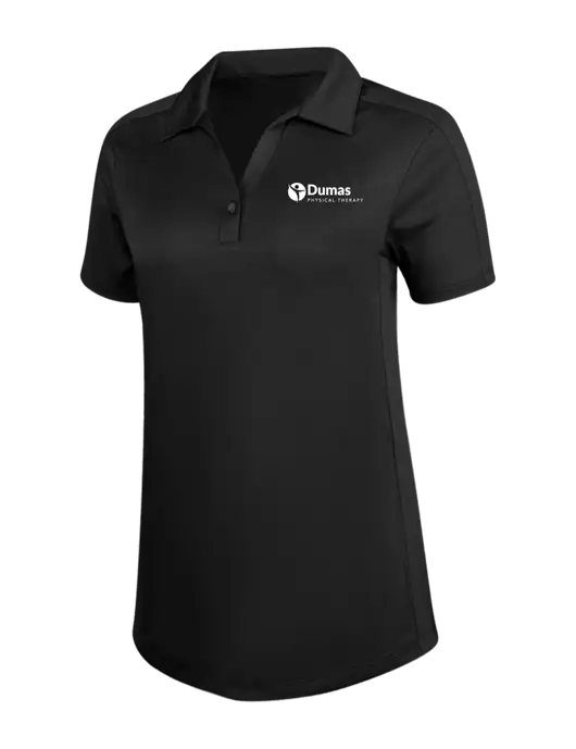 Womens Black Diamond Jacquard Polo w/Dumas Logo