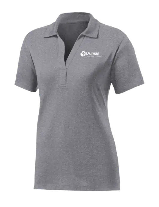 Womens Medium Grey Heather Contender Polo w/Dumas Logo
