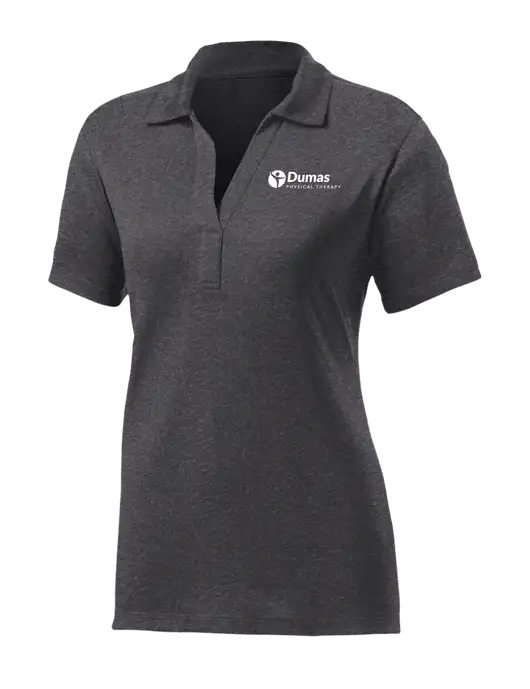 Womens Dark Grey Heather Contender Polo w/Dumas Logo