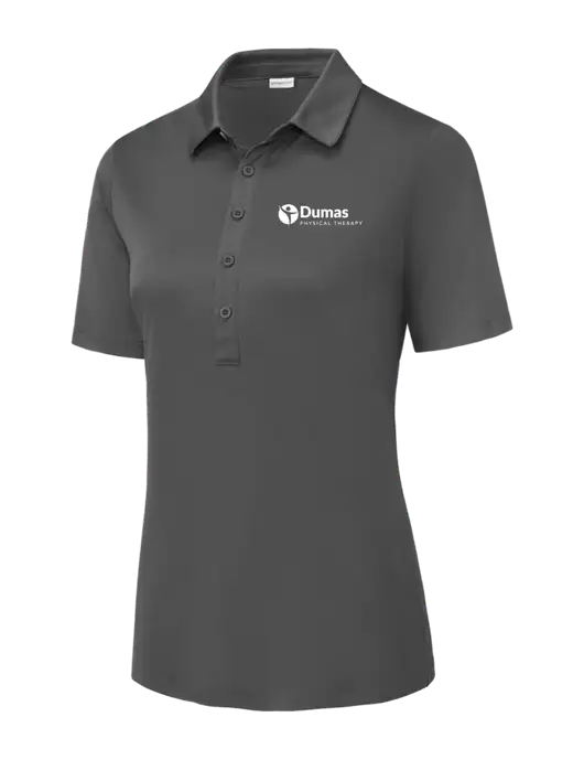 Dark Smoke Grey Womens Posi-UV Pro Polo w/Dumas Logo