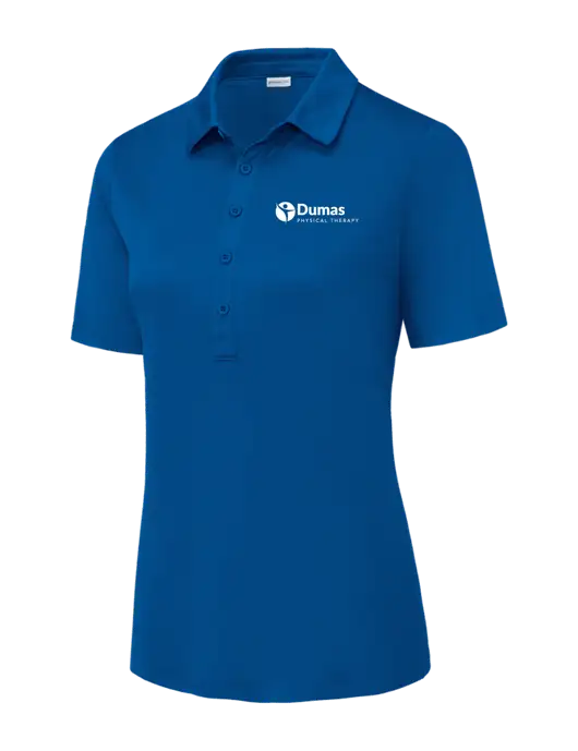 True Royal Womens Posi-UV Pro Polo w/Dumas Logo