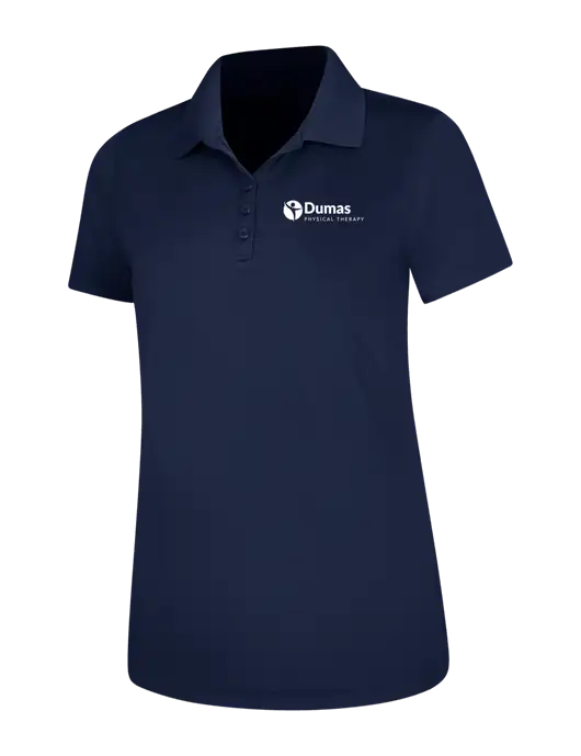 Dark Navy Womens Dry Zone UV Mesh Polo w/Dumas Logo