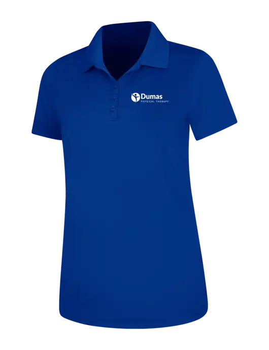 Dark Royal Womens Dry Zone UV Mesh Polo w/Dumas Logo