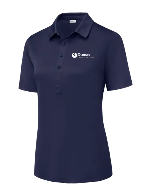 True Navy Womens Posi-UV Pro Polo w/Dumas Logo