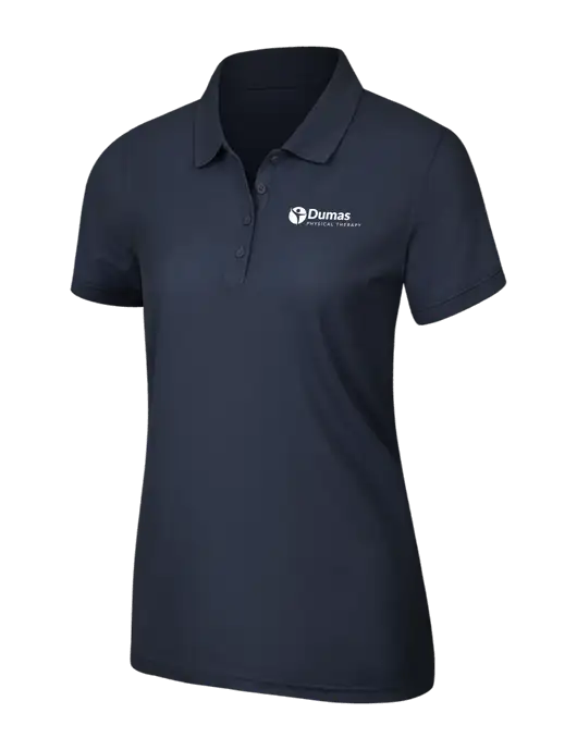 Navy Blue Womens Core Classic Pique Polo w/Dumas Logo