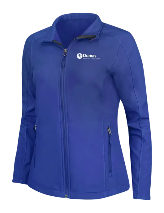 Dark Royal Womens Core Soft Shell Jacket w/Dumas Logo