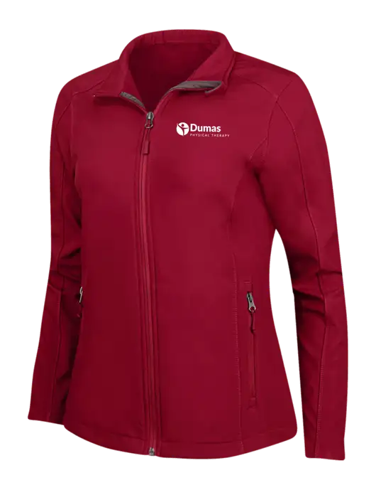 Red Womens Core Soft Shell Jacket w/Dumas Logo