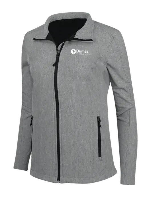 Medium Grey Heather Womens Core Soft Shell Jacket w/Dumas Logo