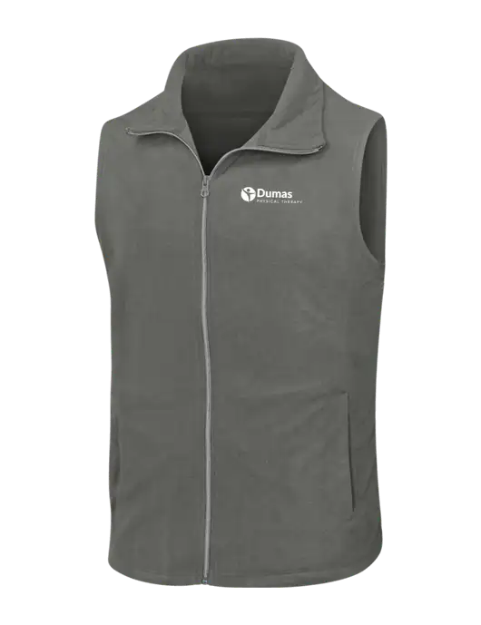 Medium Grey Microfleece Vest w/Dumas Logo