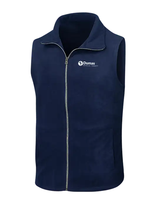 Navy Microfleece Vest w/Dumas Logo
