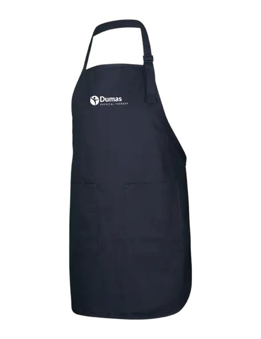 Full-Length Black Apron With Pockets w/Dumas Logo