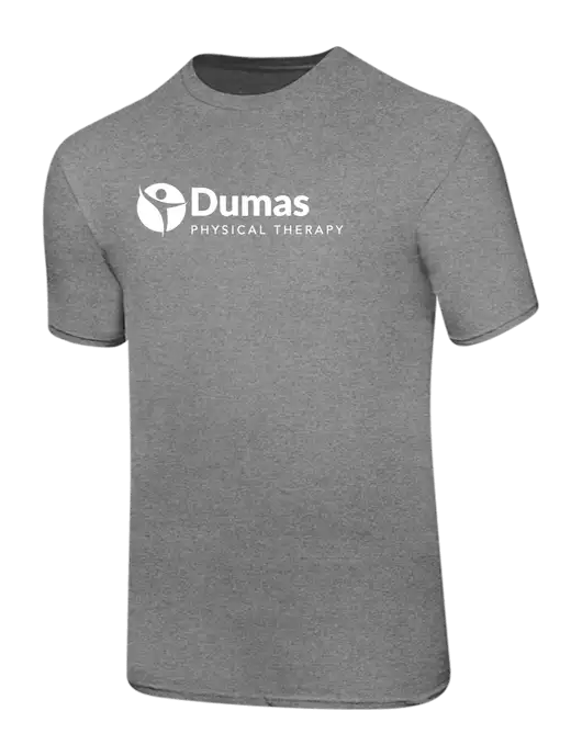 Ring Spun Light Heather Grey 4.5 oz T-Shirt w/Dumas Logo