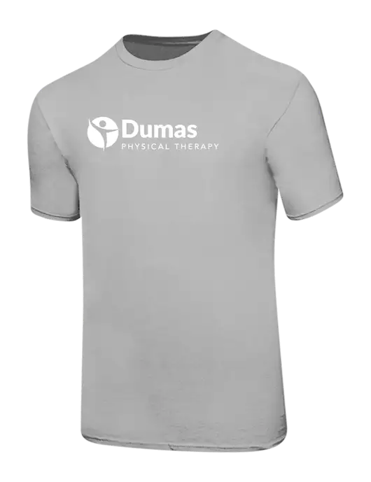 Ring Spun Silver 4.5 oz T-Shirt w/Dumas Logo