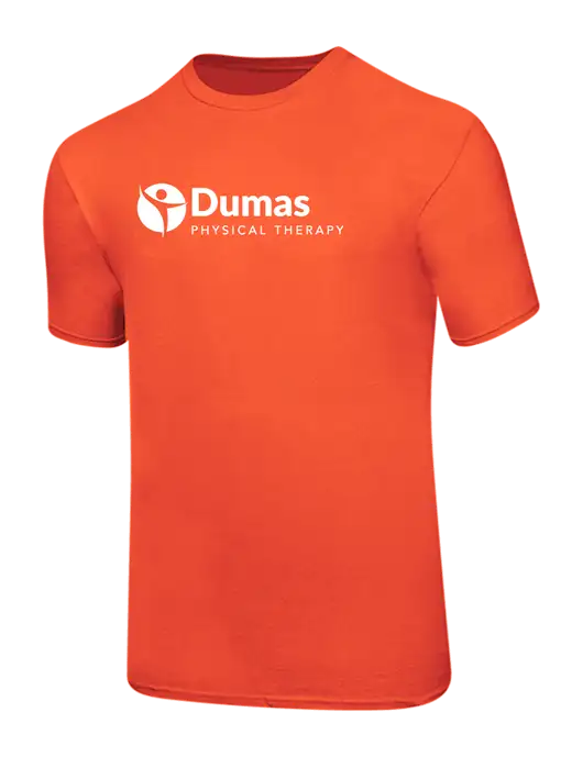 Ring Spun Orange 4.5 oz T-Shirt w/Dumas Logo