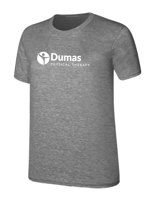 Womens Ring Spun Light Grey Heather 4.5 oz T-Shirt w/Dumas Logo