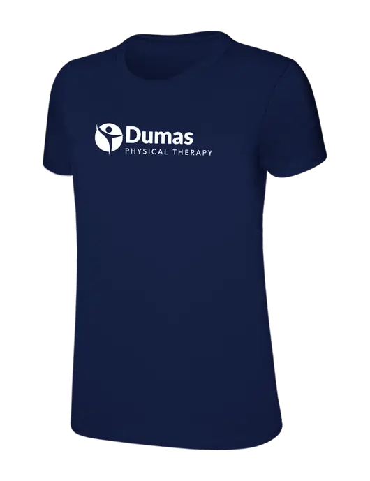 Womens Ring Spun Navy 4.5 oz T-Shirt w/Dumas Logo