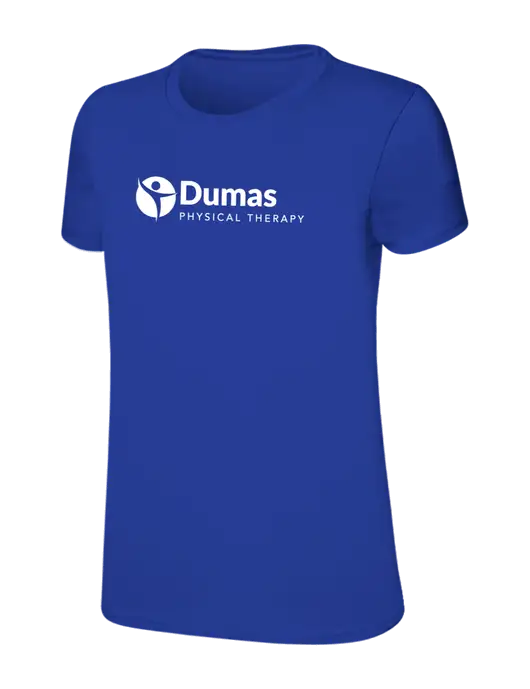 Womens Ring Spun Royal 4.5 oz T-Shirt w/Dumas Logo