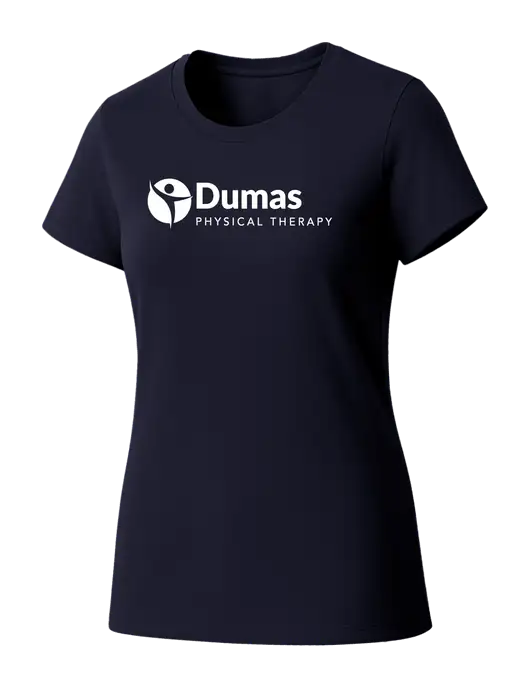 Womens Seriously Soft New Navy T-Shirt w/Dumas Logo
