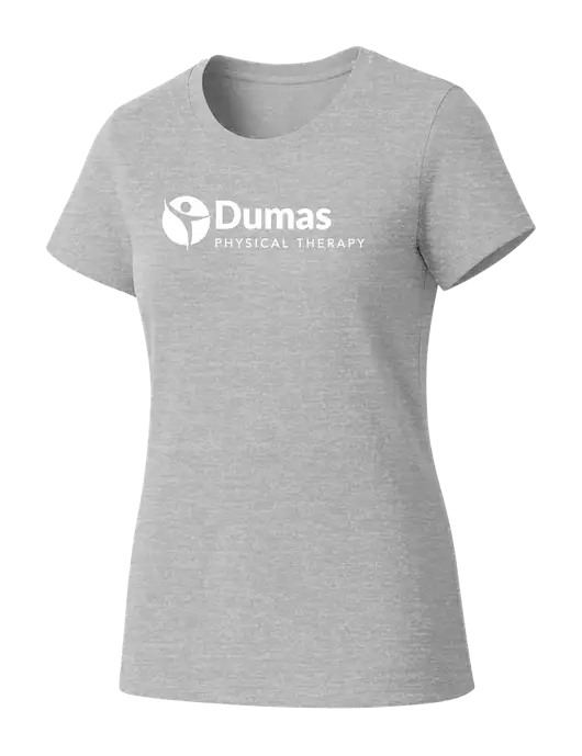 Womens Seriously Soft Light Heathered Grey T-Shirt w/Dumas Logo
