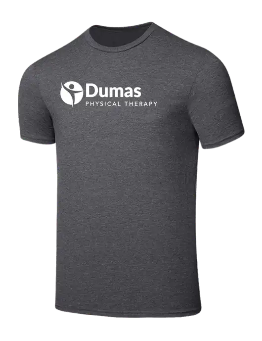 Seriously Soft Heathered Charcoal T-Shirt w/Dumas Logo