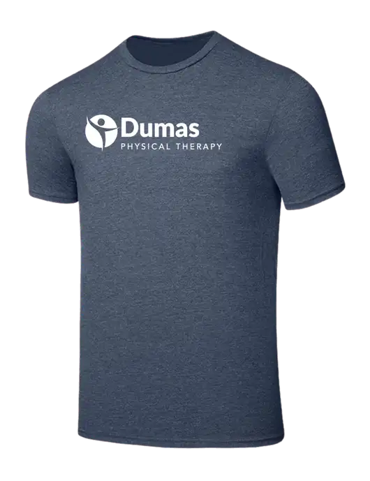 Seriously Soft Heathered Navy T-Shirt w/Dumas Logo