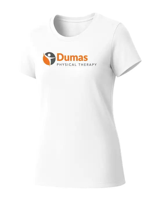 Womens Seriously Soft White T-Shirt w/Dumas Logo