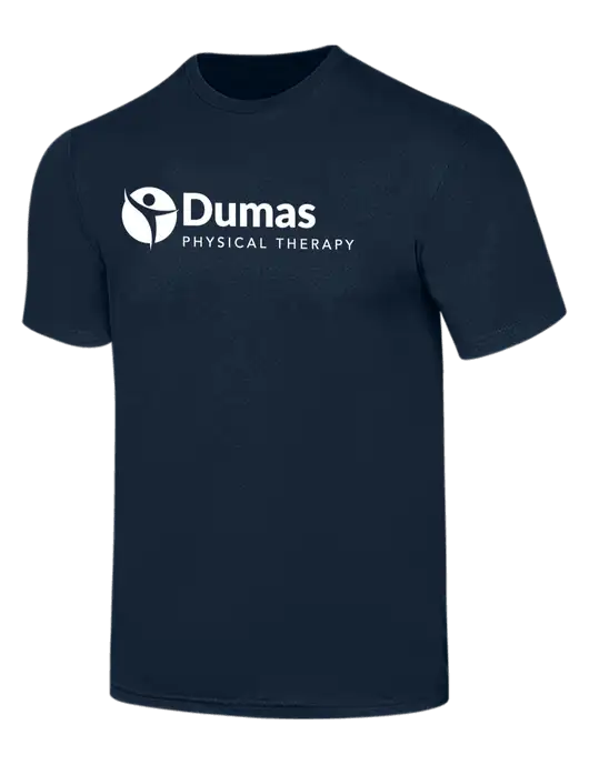 Simply Soft Navy 4.5oz  Poly/Combed Ring Spun Cotton T-Shirt w/Dumas Logo